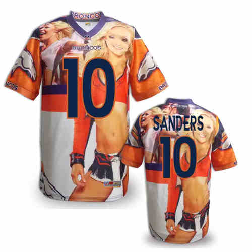 New Denver Broncos #10 Emmanuel Sanders Team Color NFL Elite Fanatical Version Jersey