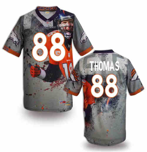 New Denver Broncos #88 Demaryius Thomas Team Color Elite Fanatical Version Jerseys