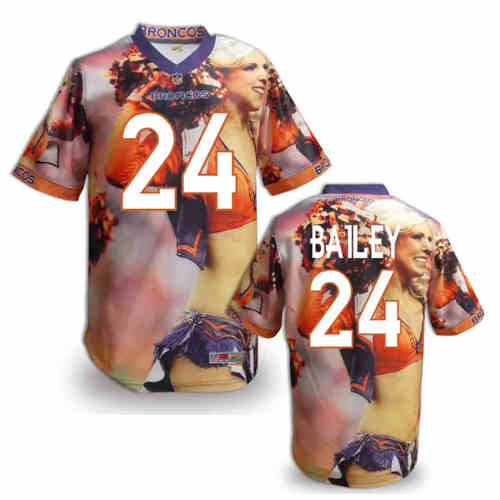 New Denver Broncos 24 Champ Bailey Team Color NFL Elite Fanatical Version Jerseys