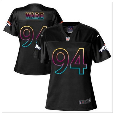 Women's NFL New Broncos #94 DeMarcus Ware Black Limited Jersey