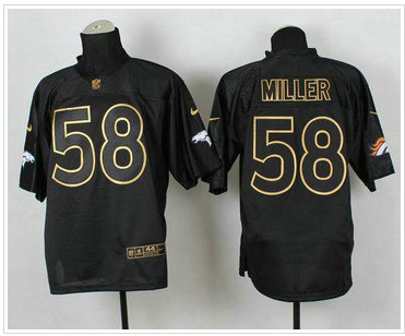 Denver Broncos #58 Von Miller Black Gold No. Fashion NFL Elite Jersey Denver Broncos #58 Von Miller Black Gold No. Fashion NFL Elite Jersey