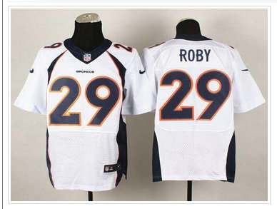 NEW Denver Broncos #29 Bradley Roby White NFL New Elite Jersey