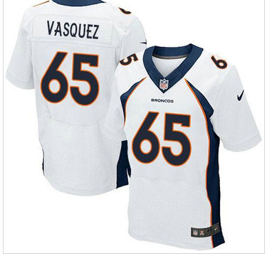 NEW Denver Broncos #65 Louis Vasquez White NFL New Elite Jersey