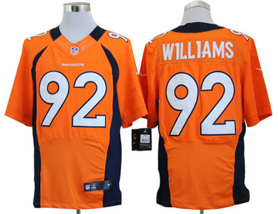 NEW NFL Denver Broncos 92 Sylvester Williams Orange Jerseys(Elite)