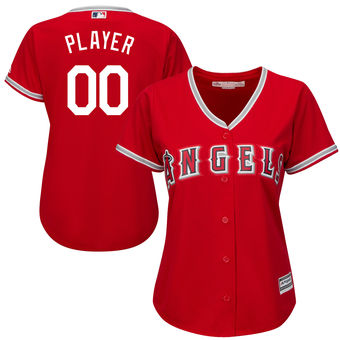 Women's Los Angeles Angels of Anaheim Majestic Scarlet Cool Base Alternate Jersey Women's Los Angeles Angels of Anaheim Majestic Scarlet Cool Base Alternate Jersey