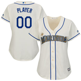 Women's Seattle Mariners Majestic Cream Home Cool Base Jersey Women's Seattle Mariners Majestic Cream Home Cool Base Jersey