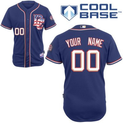 Customized Washington Nationals Jersey Blue Cool Base Baseball Jersey