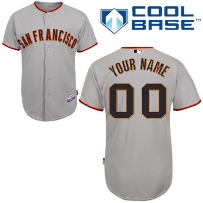 Customized San Francisco Giants Jersey Grey Road Cool Base Baseball Jersey