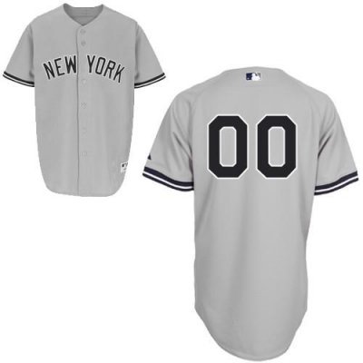 Customized New York Yankees Jersey Grey Road Baseball Jersey Customized New York Yankees Jersey Grey Road Baseball Jersey