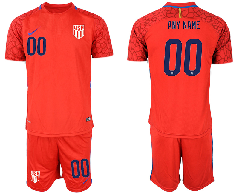 Men's Custom USA Red Jersey