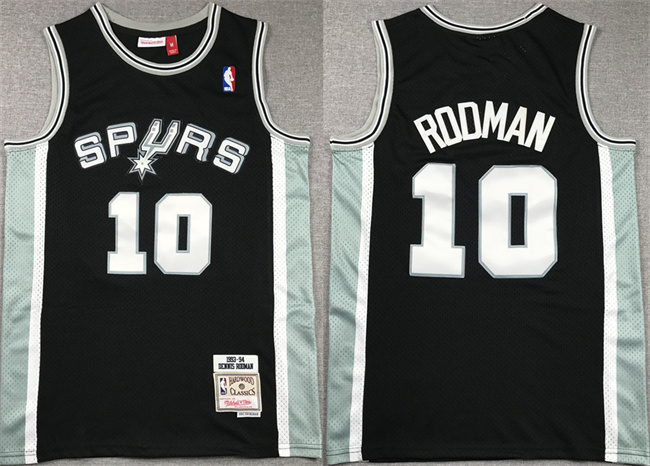 Men's San Antonio Spurs #10 Dennis Rodman Black Stitched Jersey Men's San Antonio Spurs #10 Dennis Rodman Black Stitched Jersey