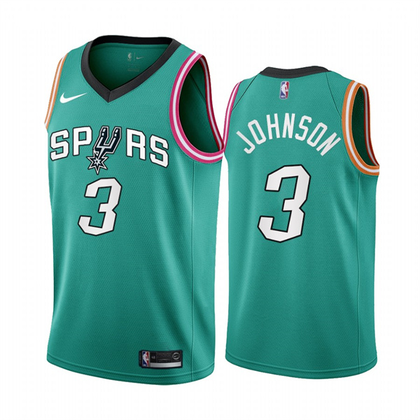Men's San Antonio Spurs #3 Keldon Johnson 2022 23 Teal City Edition Stitched Jersey Men's San Antonio Spurs #3 Keldon Johnson 2022 23 Teal City Edition Stitched Jersey