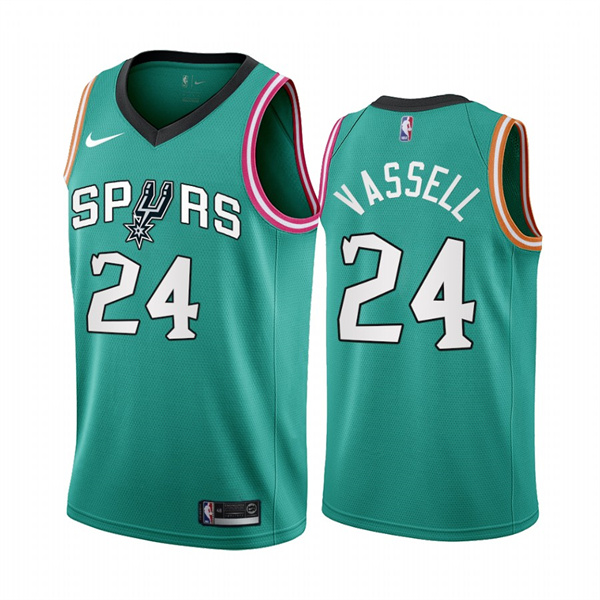 Men's San Antonio Spurs #24 Devin Vassell 2022 23 Teal City Edition Stitched Jersey Men's San Antonio Spurs #24 Devin Vassell 2022 23 Teal City Edition Stitched Jersey