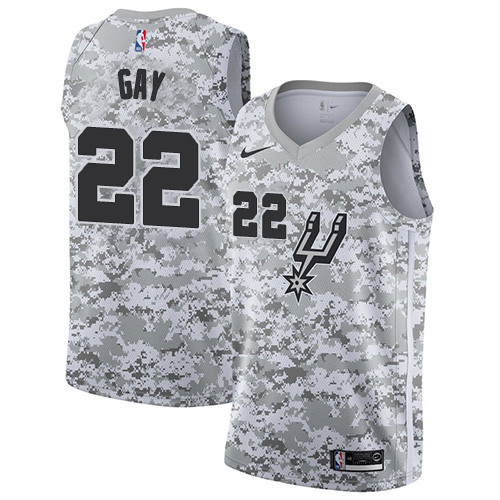 Spurs #22 Rudy Gay White Camo Basketball Swingman Earned Edition Jersey Spurs #22 Rudy Gay White Camo Basketball Swingman Earned Edition Jersey