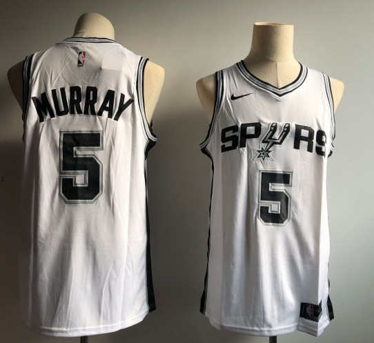 Spurs 5 Dejounte Murray White Nike Swingman Jersey Spurs 5 Dejounte Murray White Nike Swingman Jersey