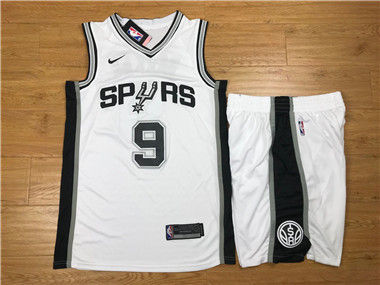 Nike Spurs #9 Tony Parker White Swingman Jersey(With Shorts) Nike Spurs #9 Tony Parker White Swingman Jersey(With Shorts)