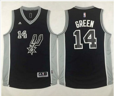 San Antonio Spurs #14 Danny Green Black New Road Stitched NBA Jersey