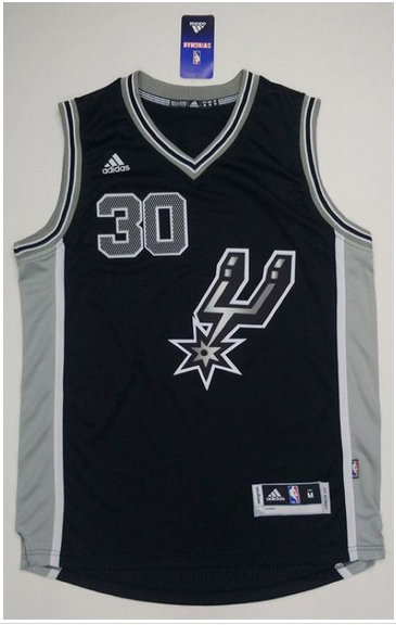San Antonio Spurs #30 David West Black New Road Stitched NBA Jersey