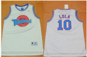 Space Jam Tune Squad #10 Lola Bunny White Stitched NBA Jersey