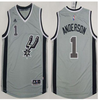 San Antonio Spurs #1 Kyle Anderson Grey Alternate Stitched NBA Jersey San Antonio Spurs #1 Kyle Anderson Grey Alternate Stitched NBA Jersey