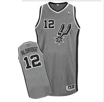 San Antonio Spurs #12 LaMarcus Aldridge Grey Alternate Stitched NBA Jersey San Antonio Spurs #12 LaMarcus Aldridge Grey Alternate Stitched NBA Jersey