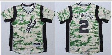 San Antonio Spurs #2 Kawhi Leonard Camo Pride Stitched NBA Jersey