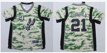 San Antonio Spurs #21 Tim Duncan Camo Pride Stitched NBA Jersey