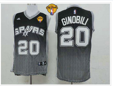 San Antonio Spurs #20 Manu Ginobili Black Resonate Fashion Swingman Finals Patch Stitched NBA Jersey San Antonio Spurs #20 Manu Ginobili Black Resonate Fashion Swingman Finals Patch Stitched NBA Jersey
