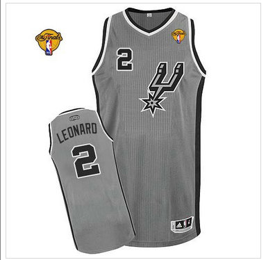 San Antonio Spurs #2 Kawhi Leonard Grey Alternate Finals Patch Stitched NBA Jersey San Antonio Spurs #2 Kawhi Leonard Grey Alternate Finals Patch Stitched NBA Jersey