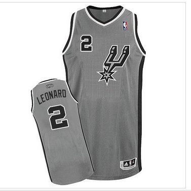 San Antonio Spurs #2 Kawhi Leonard Grey Alternate NBA Jersey