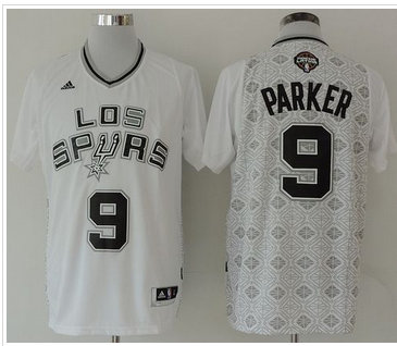 San Antonio Spurs #9 Tony Parker White New Latin Nights Stitched NBA Jersey