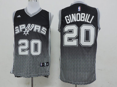 San Antonio Spurs 20 Manu Ginobili Black NBA Drift Fashion Jerseys