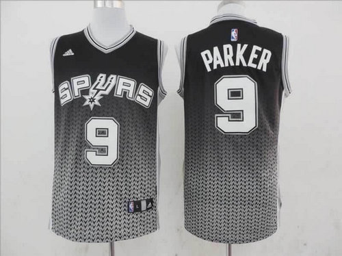 San Antonio Spurs 9 Tony Parker Black NBA Drift Fashion Jerseys San Antonio Spurs 9 Tony Parker Black NBA Drift Fashion Jerseys