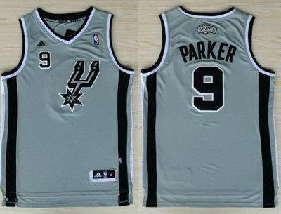 San Antonio Spurs 9# Tony Parker Grey Revolution 30 Swingman NBA Jerseys San Antonio Spurs 9# Tony Parker Grey Revolution 30 Swingman NBA Jerseys