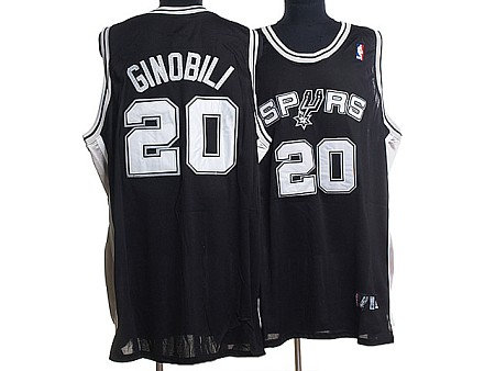 nba san antonio spurs #20 ginobili black nba san antonio spurs #20 ginobili black