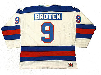 White 1980 Limited Edition Autographed Neal Broten 1 of 9 k1 Jersey