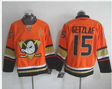 Anaheim Ducks #15 Ryan Getzlaf Orange Alternate Stitched NHL Jersey