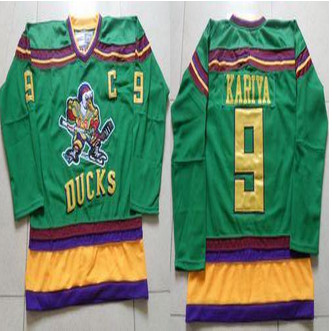 Anaheim Ducks #9 Paul Kariya Green CCM Throwback Stitched NHL Jersey