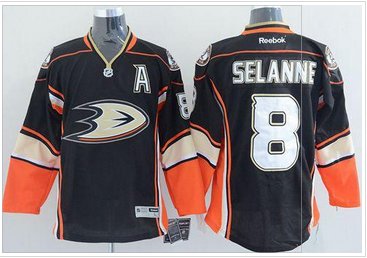 Anaheim Ducks #8 Teemu Selanne Black Third Stitched NHL Jersey