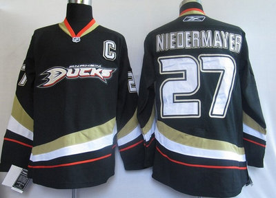Anaheim Ducks 27# Niedermayer Black jerseys
