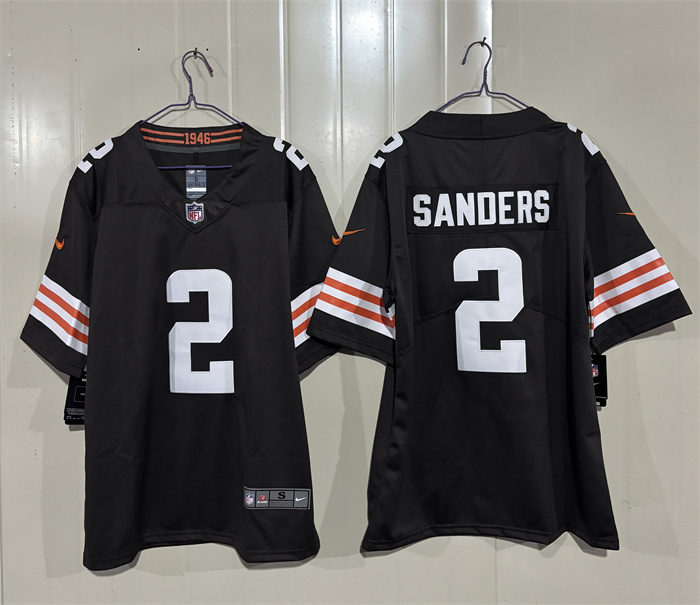 Men's Cleveland Browns #2 Shedeur Sanders Brown 2026 Vapor Limited Stitched Football Jersey