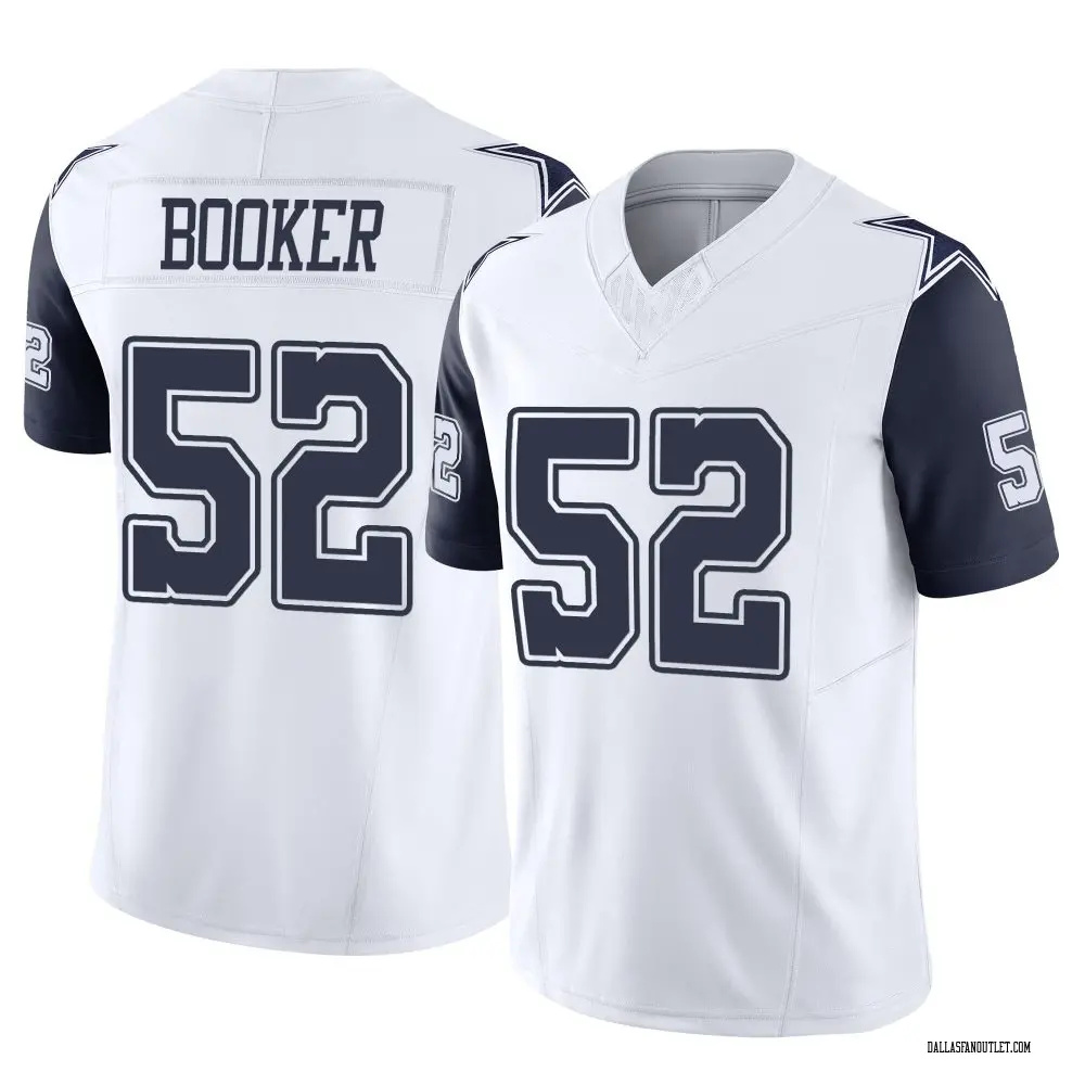 Men's Dallas Cowboys #52 Tyler Booker White Vapor Untouchable Limited Stitched Football Jersey