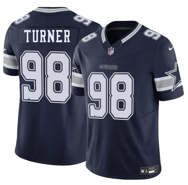 Men's Dallas Cowboys #98 Payton Turner Navy 2025 F.U.S.E Vapor Untouchable Limited Stitched Football Jersey