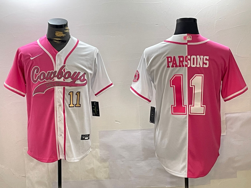 Men's Dallas Cowboys #11 Micah Parsons 2024 Arctic white red Stitched Baseball Jersey 2 Men's Dallas Cowboys #11 Micah Parsons 2024 Arctic white red Stitched Baseball Jersey 2