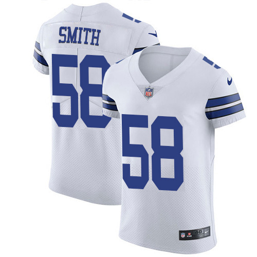 Nike Cowboys #58 Aldon Smith White Men's Stitched NFL New Elite Jersey Nike Cowboys #58 Aldon Smith White Men's Stitched NFL New Elite Jersey