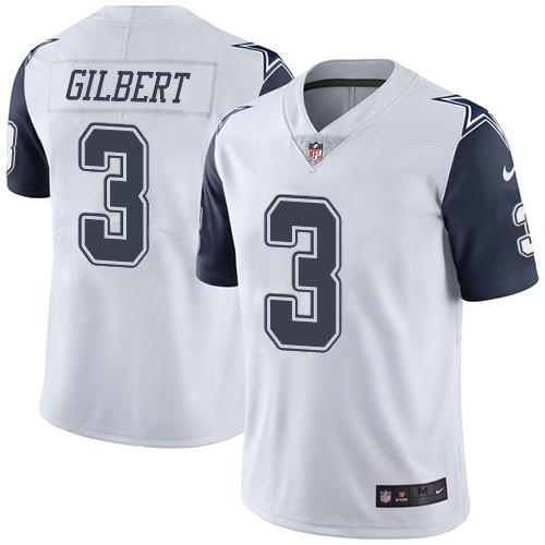 Nike Cowboys #3 Garrett Gilbert White Men's Stitched NFL Limited Rush Jersey Nike Cowboys #3 Garrett Gilbert White Men's Stitched NFL Limited Rush Jersey