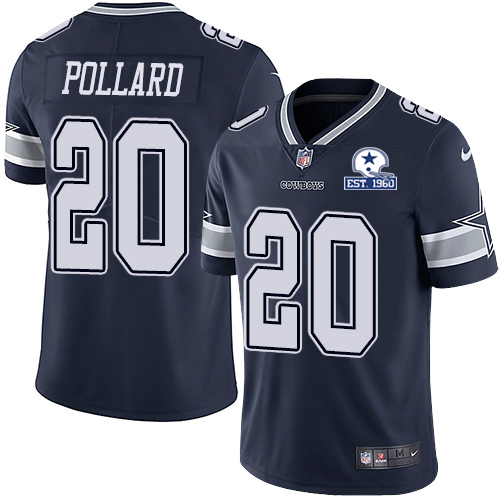 Nike Cowboys #20 Tony Pollard Navy Blue Team Color Men's Stitched With Established In 1960 Patch NFL Vapor Untouchable Limited Jersey Nike Cowboys #20 Tony Pollard Navy Blue Team Color Men's Stitched With Established In 1960 Patch NFL Vapor Untouchable Limited Jersey