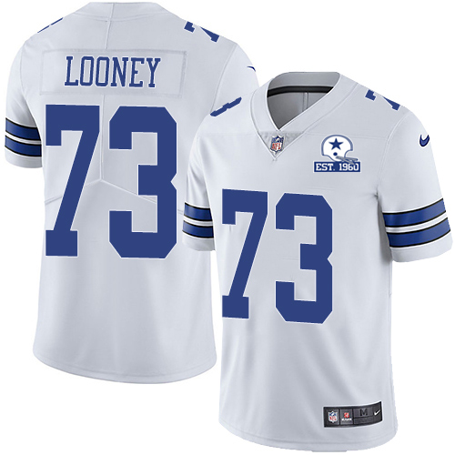 Nike Cowboys #73 Joe Looney White Men's Stitched With Established In 1960 Patch NFL Vapor Untouchable Limited Jersey