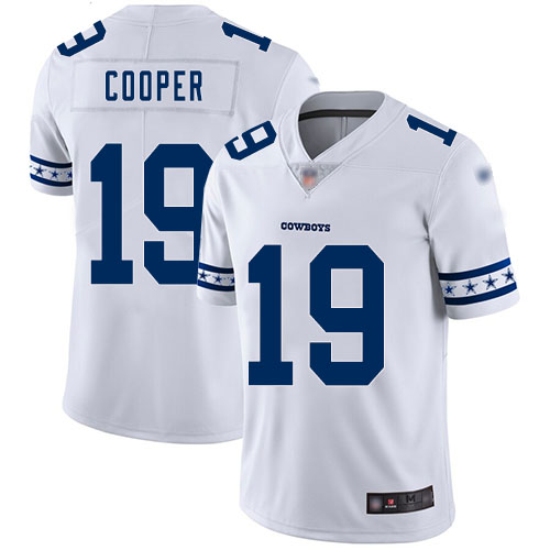 Cowboys #19 Amari Cooper White Men's Stitched Football Limited Team Logo Fashion Jersey Cowboys #19 Amari Cooper White Men's Stitched Football Limited Team Logo Fashion Jersey
