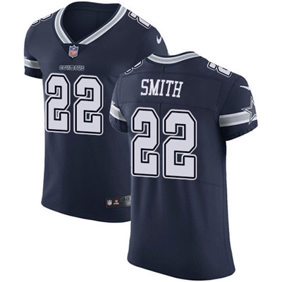 Nike Cowboys #22 Emmitt Smith Navy Blue Team Color Men's Stitched NFL Vapor Untouchable Elite Jersey